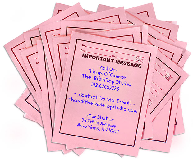 Pink message pad by Thom O'Connor Photography